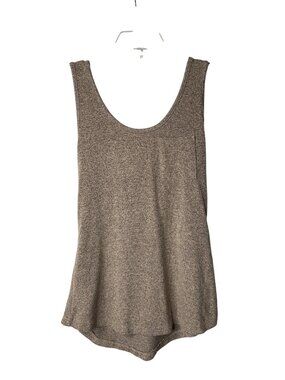 Bar III Knit Pocket Tank Top Size S Strappy Back Brown